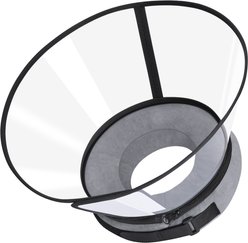 ICOYEA 2-in-1 Soft Sponge Donut Recovery with Clear Shield Adjustable E-Collar Dog Cone, Size 6