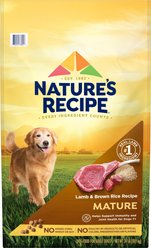 Nature's Recipe Mature Lamb & Brown Rice Recipe Dry Dog Food, 24-lb bag