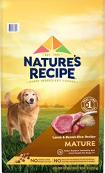 Nature's Recipe Mature Lamb & Brown Rice Recipe Dry Dog Food, 24-lb bag