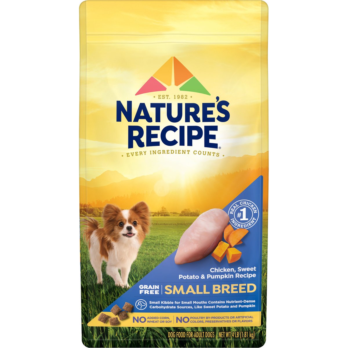 Nature's Recipe Small Breed Chicken & Pumpkin Dry Dog Food, 4-lb bag