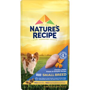 Nature's Recipe Small Breed Grain-Free Chicken, Sweet Potato & Pumpkin Recipe Dry Dog Food, 4-lb bag