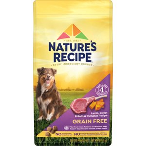 Nature's Recipe Grain-Free Lamb, Sweet Potato & Pumpkin Recipe Dry Dog Food, 4-lb bag