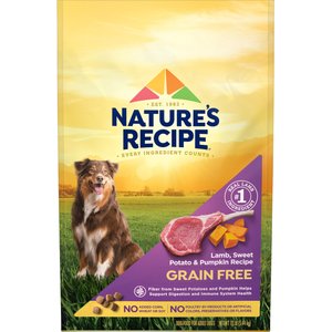 Nature's Recipe Grain-Free Lamb, Sweet Potato & Pumpkin Recipe Dry Dog Food, 12-lb bag