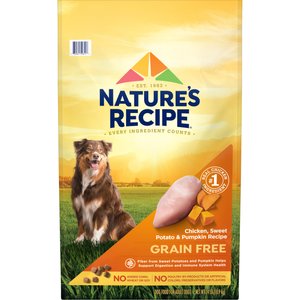 Nature's Recipe Grain-Free Chicken, Sweet Potato & Pumpkin Recipe Dry Dog Food, 24-lb bag