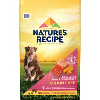 Nature's Recipe Grain-Free Salmon, Sweet Potato & Pumpkin Recipe Dry Dog Food, 24-lb bag slide 1 of 9