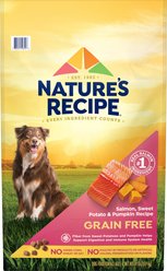 Nature's Recipe Grain-Free Salmon, Sweet Potato & Pumpkin Recipe Dry Dog Food, 24-lb bag