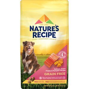 Nature's Recipe Grain-Free Salmon, Sweet Potato & Pumpkin Recipe Dry Dog Food, 4-lb bag