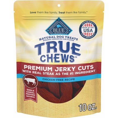 Blue Buffalo Blue Buffalo True Chews Premium Jerky Cuts Natural Steak Dog Treats, 10-oz bag