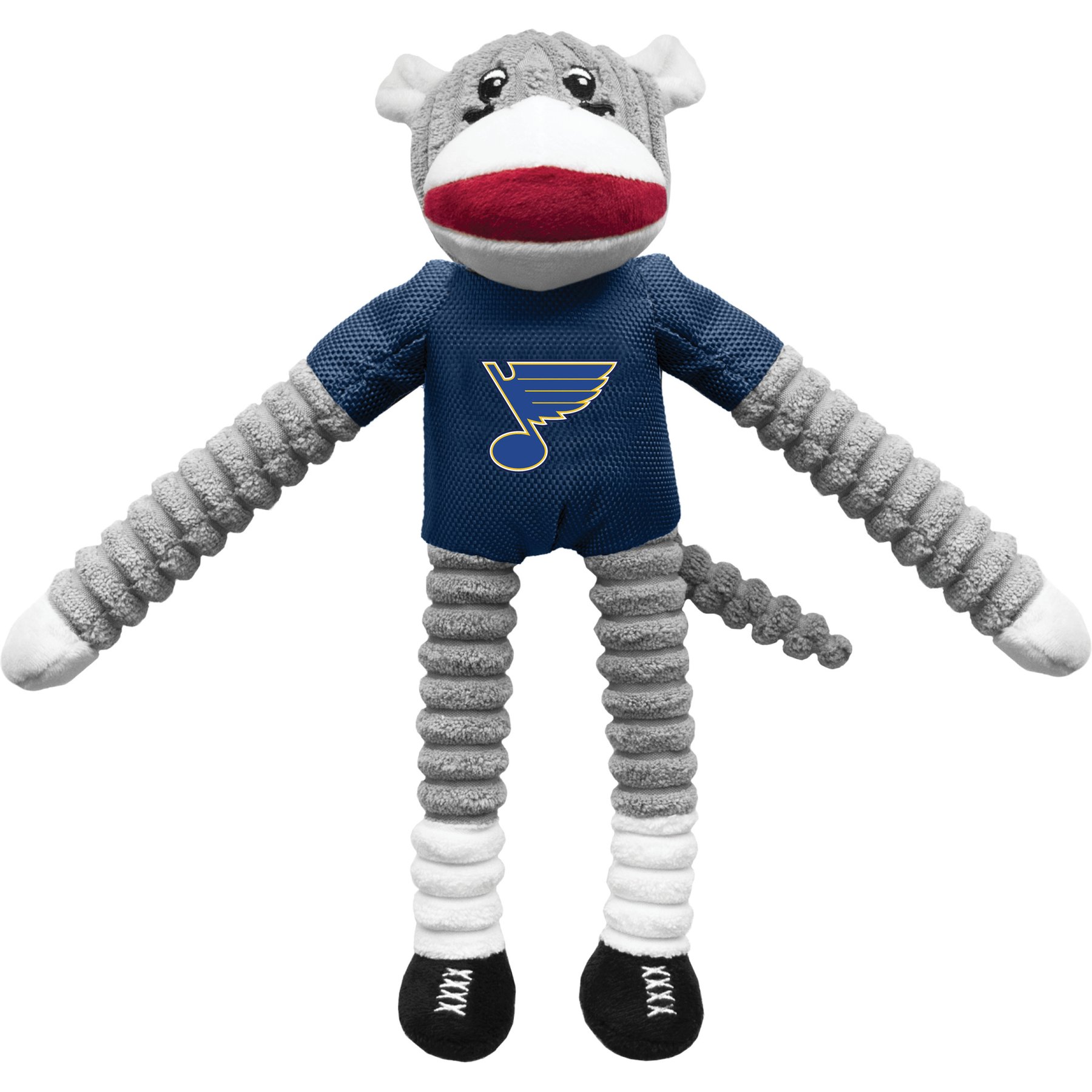 Littlearth NHL Sock Monkey Dog Chew Toy, St. Louis Blues