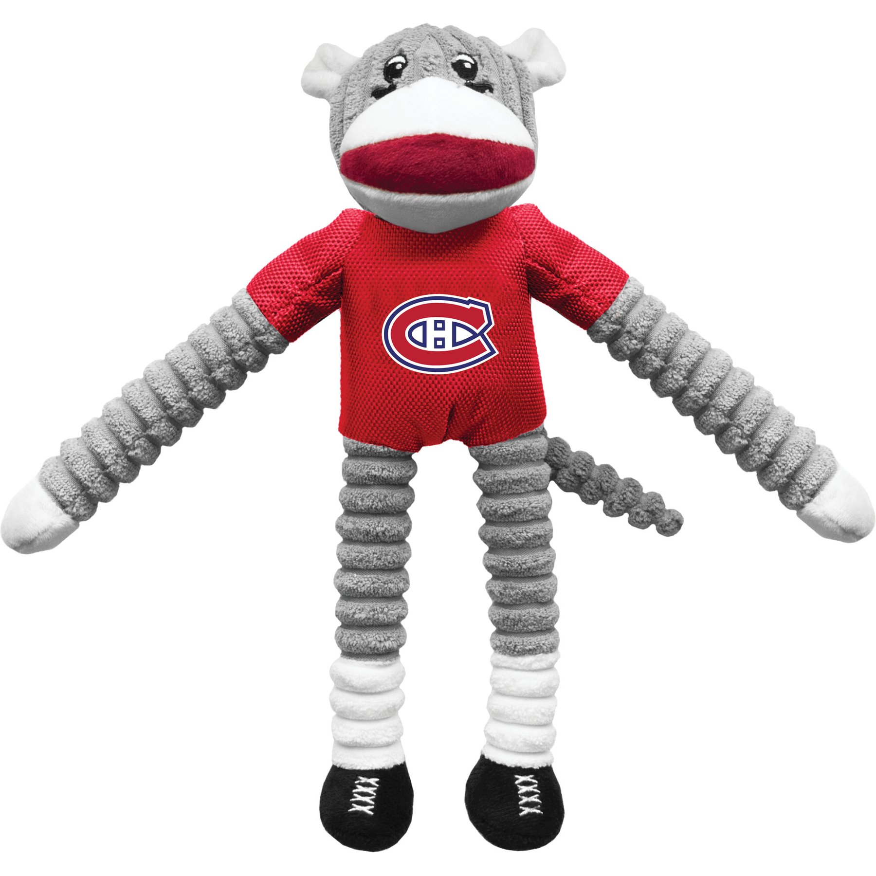 Littlearth NHL Sock Monkey Dog Chew Toy, Montreal Canadiens