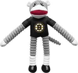 Littlearth NHL Sock Monkey Dog Chew Toy, Boston Bruins