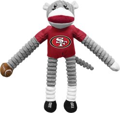 Littlearth NFL Sock Monkey Dog Chew Toy, San Francisco 49ers