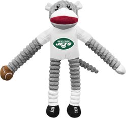 Littlearth NFL Sock Monkey Dog Chew Toy, New York Jets