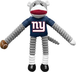 Littlearth NFL Sock Monkey Dog Chew Toy, New York Giants