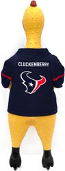 Littlearth NFL Rubber Chicken Squeaky Dog Chew Toy, Houston Texans slide 2 of 2