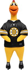Littlearth NHL Rubber Chicken Squeaky Dog Chew Toy, Boston Bruins