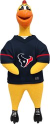 Littlearth NFL Rubber Chicken Squeaky Dog Chew Toy, Houston Texans