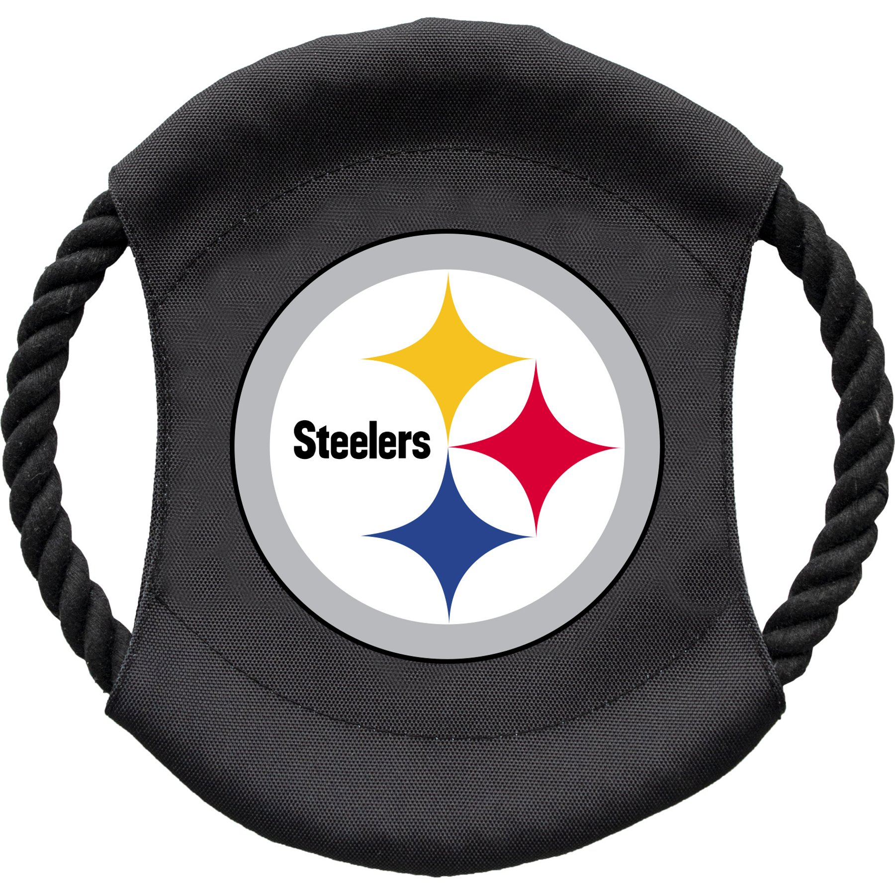 Littlearth NFL Flying Disc Dog Toy, Pittsburgh Steelers