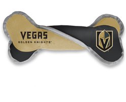 Littlearth NHL Tug Bone with Squeaker Dog Toy, Vegas Golden Knights