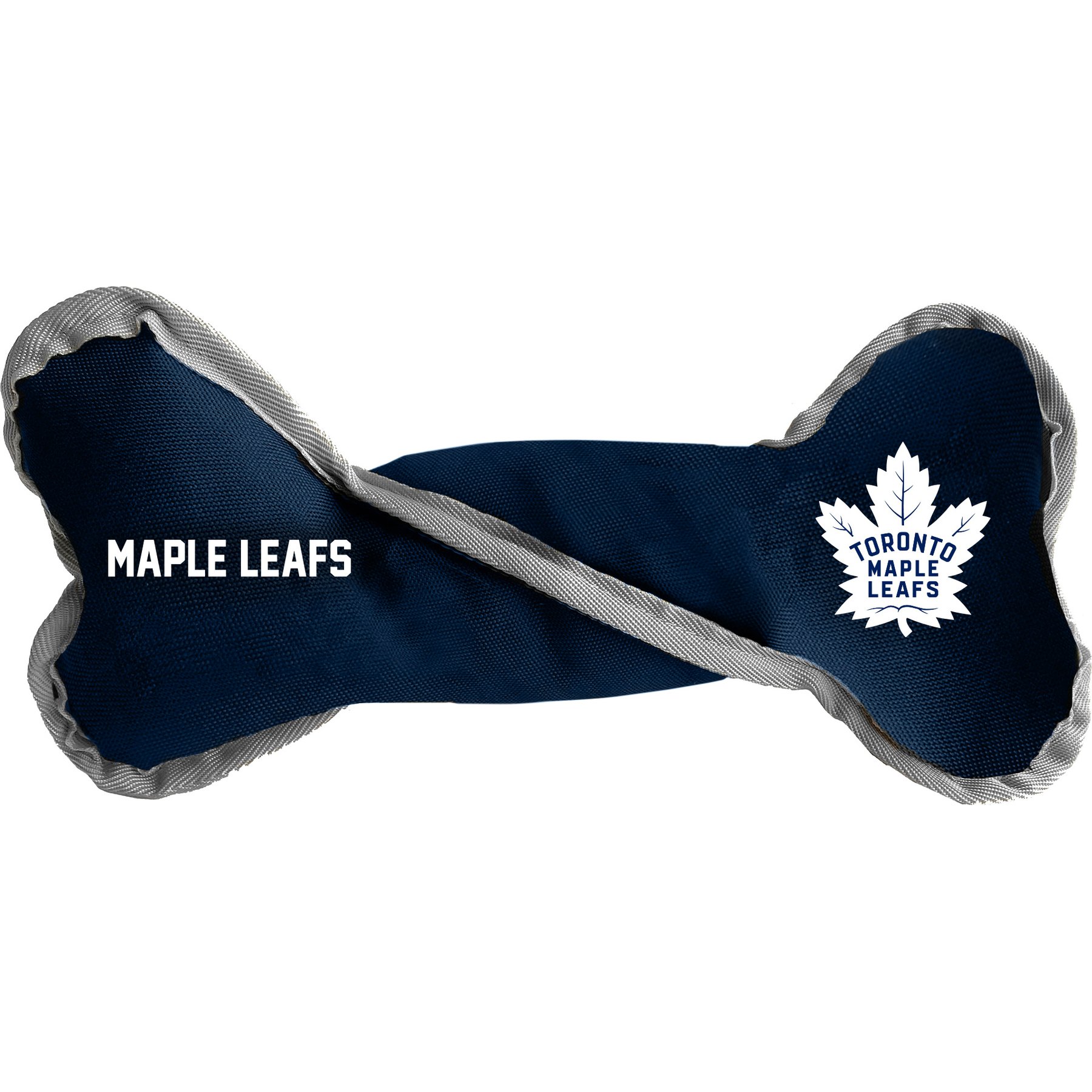 Littlearth NHL Tug Bone with Squeaker Dog Toy, Toronto Maple Leafs