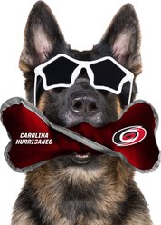 Littlearth NHL Tug Bone with Squeaker Dog Toy, Carolina Hurricanes slide 2 of 2