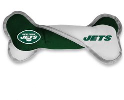 Littlearth NFL Tug Bone with Squeaker Dog Toy, New York Jets