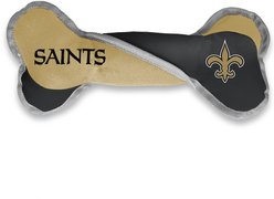 Littlearth NFL Tug Bone with Squeaker Dog Toy, New Orleans Saints