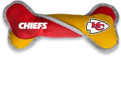 Littlearth NFL Tug Bone with Squeaker Dog Toy, Kansas City Chiefs slide 1 of 2
