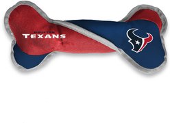 Littlearth NFL Tug Bone with Squeaker Dog Toy, Houston Texans