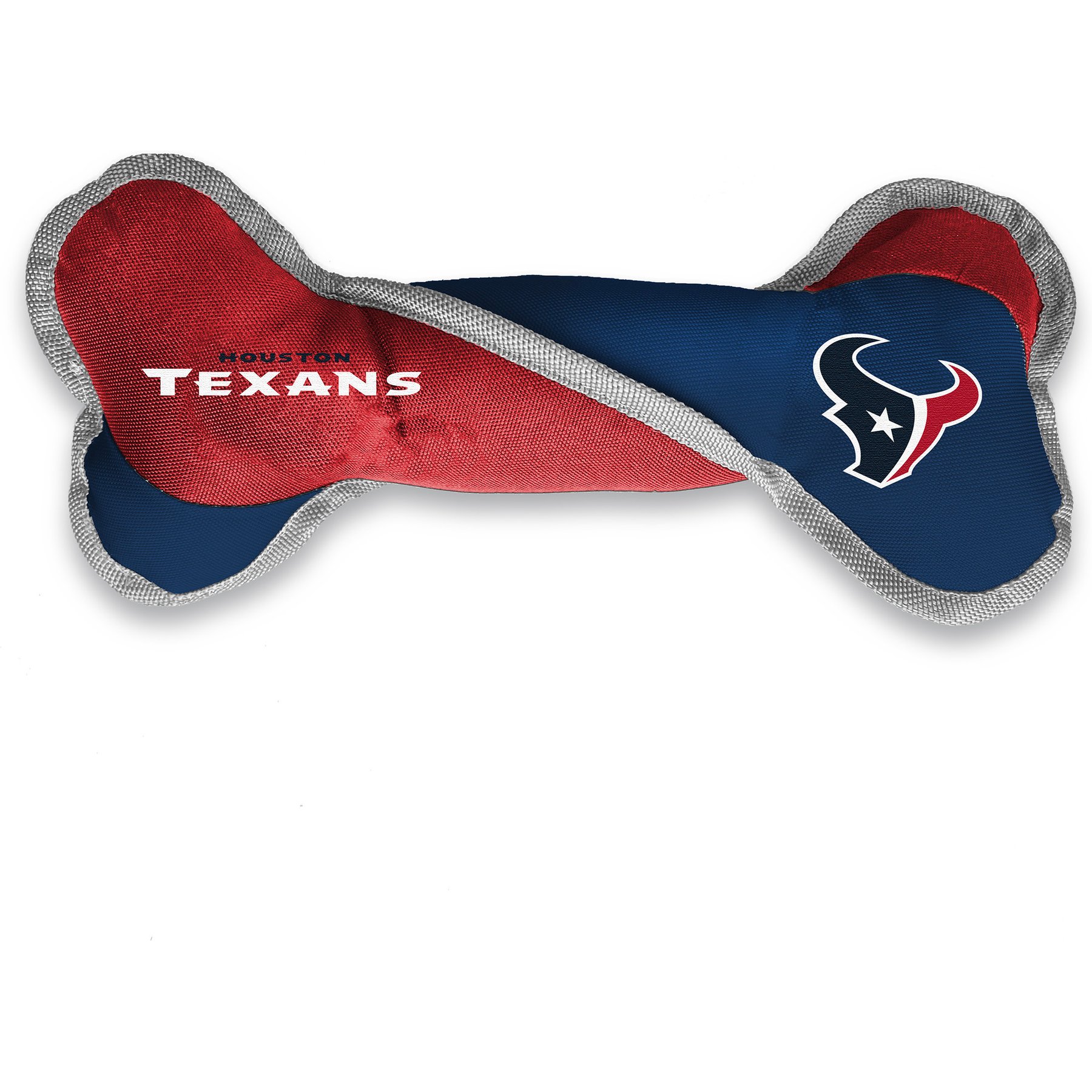 Littlearth NFL Tug Bone with Squeaker Dog Toy, Houston Texans