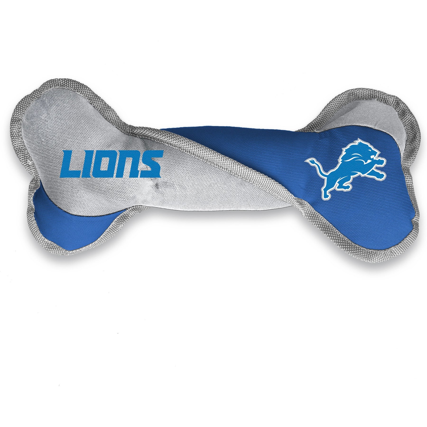 Littlearth NFL Tug Bone with Squeaker Dog Toy, Detroit Lions