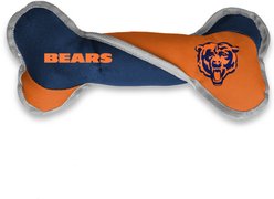 Littlearth NFL Tug Bone with Squeaker Dog Toy, Chicago Bears