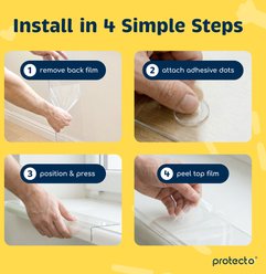 Protecto Window Sill Protector Dog & Cat Furniture Cover, Clear, 35.5 x 5.1-in, 2 count slide 2 of 7