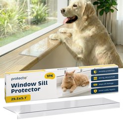 Protecto Window Sill Protector Dog & Cat Furniture Cover, Clear, 29.5 x 5.1-in, 1 count