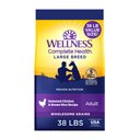 Wellness Complete Health Large Breed Adult Wholesome Grains Natural Chicken & Brown Rice, 38-lb bag