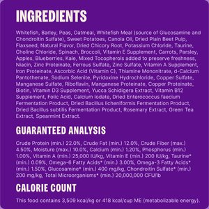 Wellness Complete Health Adult Wholesome Grains Natural Whitefish & Sweet Potato Dry Dog Food, 30-lb bag