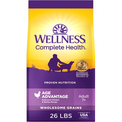 Wellness Wellness Complete Health Age Advantage Senior Wholesome Grains Natural Chicken & Barley Dry Dog Food, 26-lb bag
