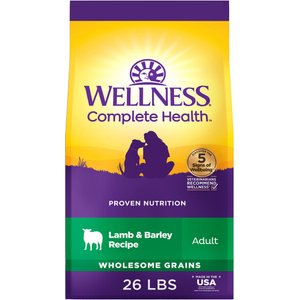 Wellness Complete Health Adult Wholesome Grains Natural Lamb & Barley Dry Dog Food, 26-lb bag