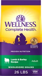 Wellness Complete Health Adult Wholesome Grains Natural Lamb & Barley Dry Dog Food, 26-lb bag