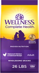 Wellness Complete Health Adult Wholesome Grains Natural Chicken & Oatmeal Dry Dog Food, 26-lb bag