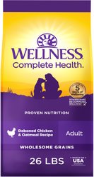 Wellness Complete Health Adult Wholesome Grains Natural Chicken & Oatmeal Dry Dog Food, 26-lb bag