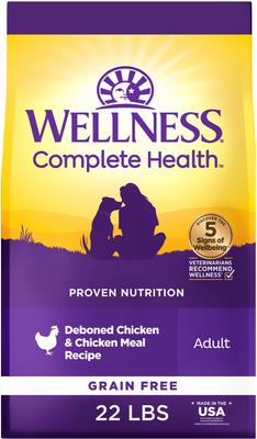 Wellness Complete Health Adult Grain-Free Natural Chicken Dry Dog Food, 22-lb bag