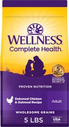 Wellness Complete Health Adult Wholesome Grains Natural Chicken & Oatmeal Dry Dog Food, 5-lb bag