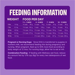 Wellness Complete Health Small Breed Puppy Wholesome Grains Natural Turkey, Oatmeal, & Salmon Dry Dog Food, 4-lb bag slide 2 of 9