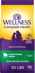 Wellness Complete Health Adult Wholesome Grains Natural Lamb & Barley Dry Dog Food, 30-lb bag