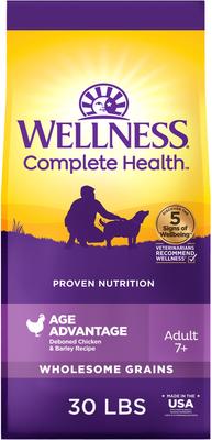 Wellness Complete Health Age Advantage Senior Wholesome Grains Natural Chicken & Barley Dry Dog Food, 30-lb bag