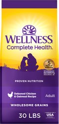 Wellness Complete Health Adult Wholesome Grains Natural Chicken & Oatmeal Dry Dog Food, 30-lb bag