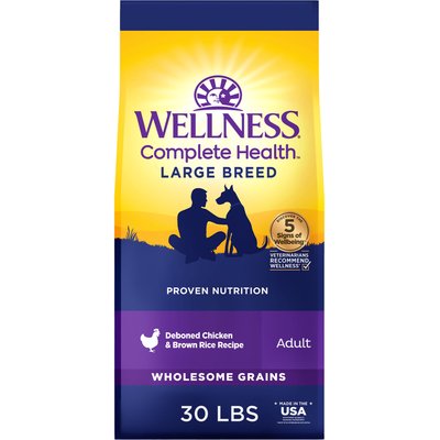 Wellness Wellness Large Breed Deboned Chicken & Rice Dry Dog Food, 30-lb bag