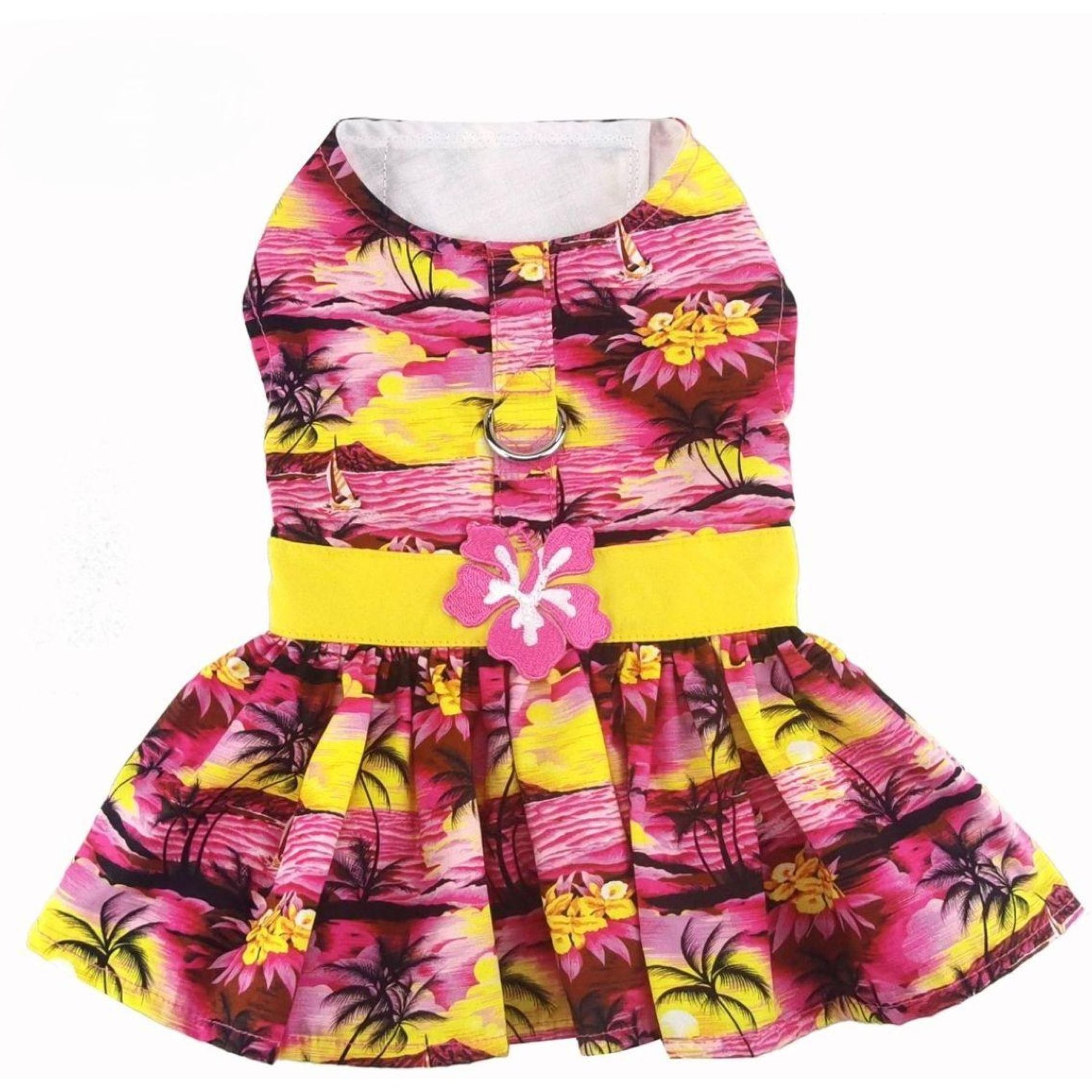 Doggie Design Tropical Sunset Dog Dress, Pink, X-Large