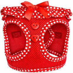 Doggie Design American River Choke Free Polka Dot Collection Dog Harness, Red, XX-Large: 24 to 27-in chest